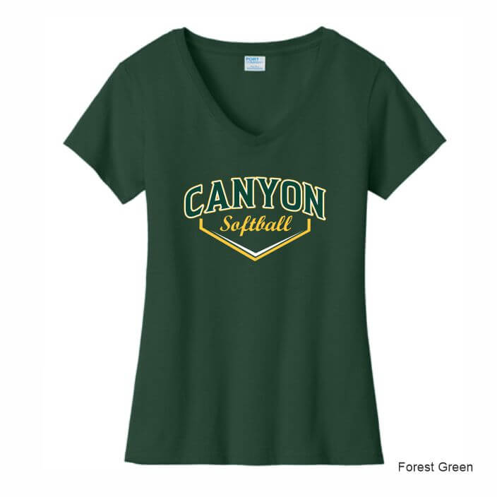 Green ladies vneck