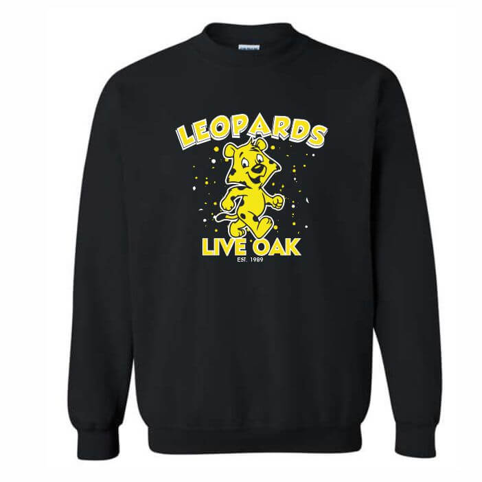 Black crewneck sweatshirt