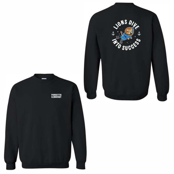 Black crewneck sweatshirt