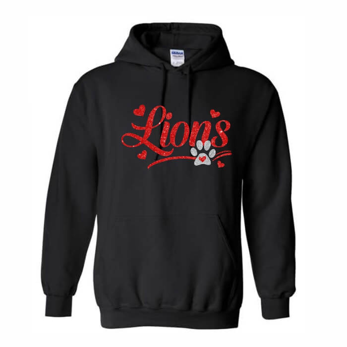 GLITTER HOOD SWEATSHIRT