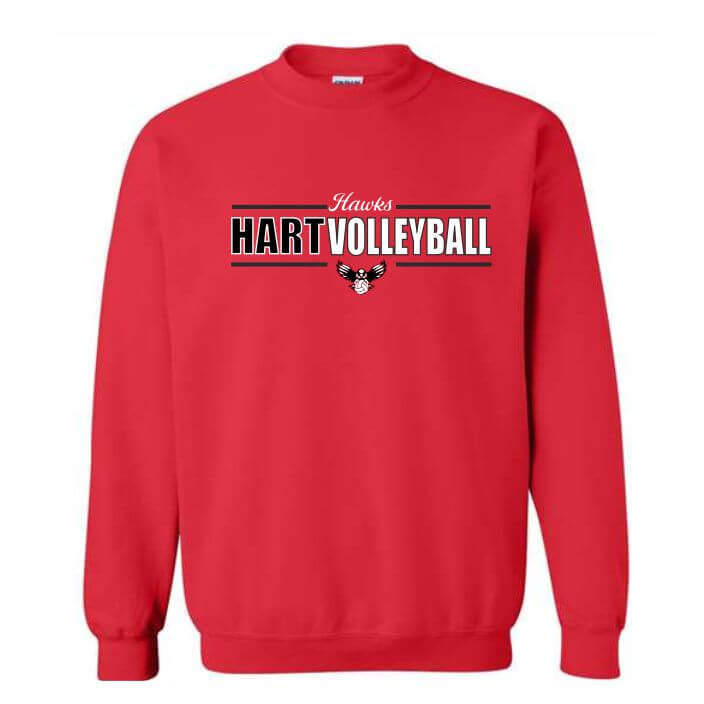 Red crewneck sweatshirt