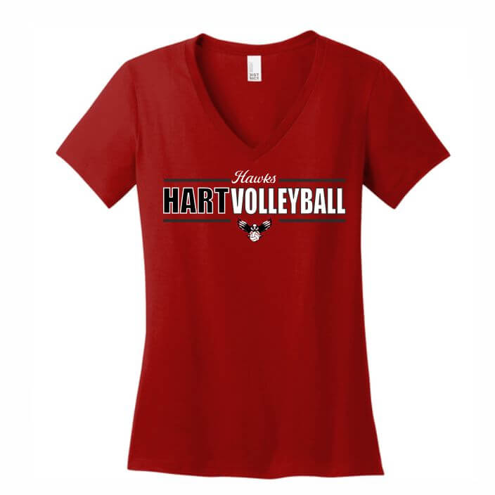 Red lady vneck
