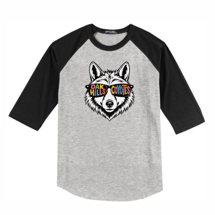 Black baseball tee