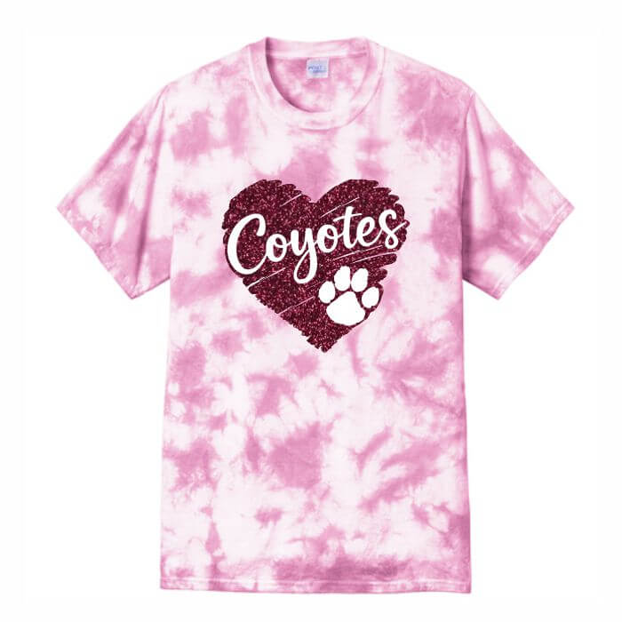 Glitter pink tiedye