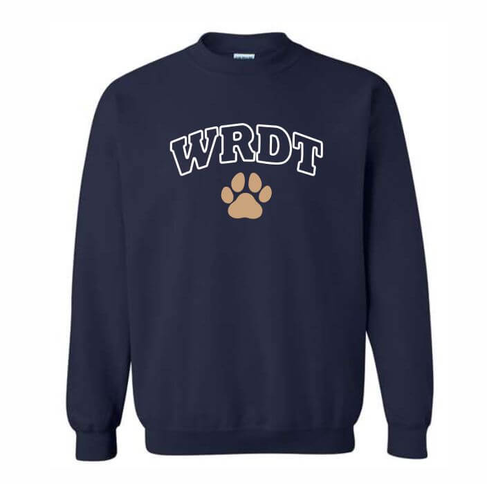 Navy crewneck sweatshirt