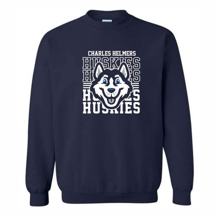 Navy crewneck sweatshirt