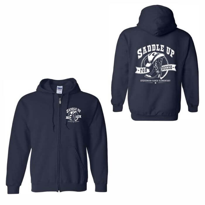 Navy zipper
