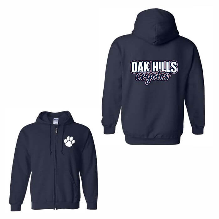 Navy zipper