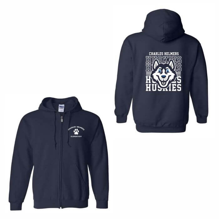 Navy zipper sweatshirt