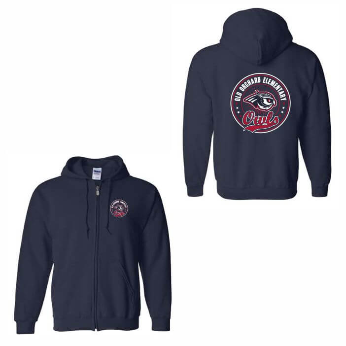 Navy zipper