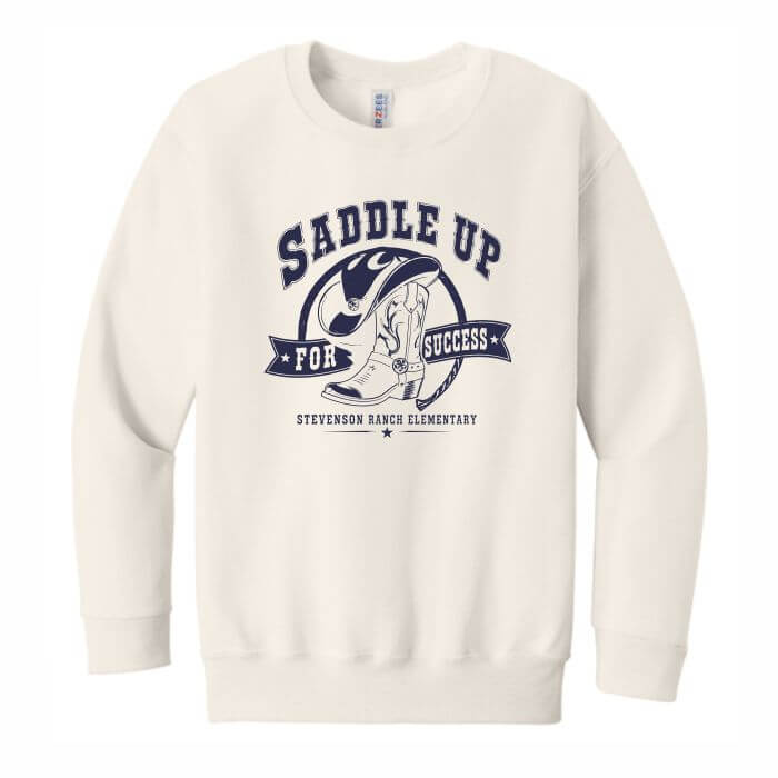 cream crewneck swetshirt