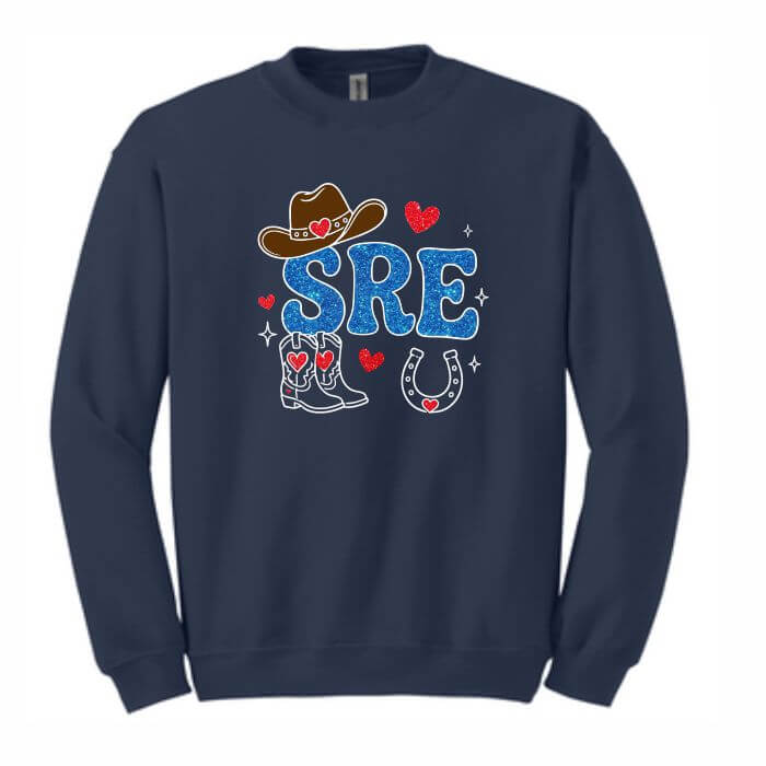 glitter crewneck sweatshirt