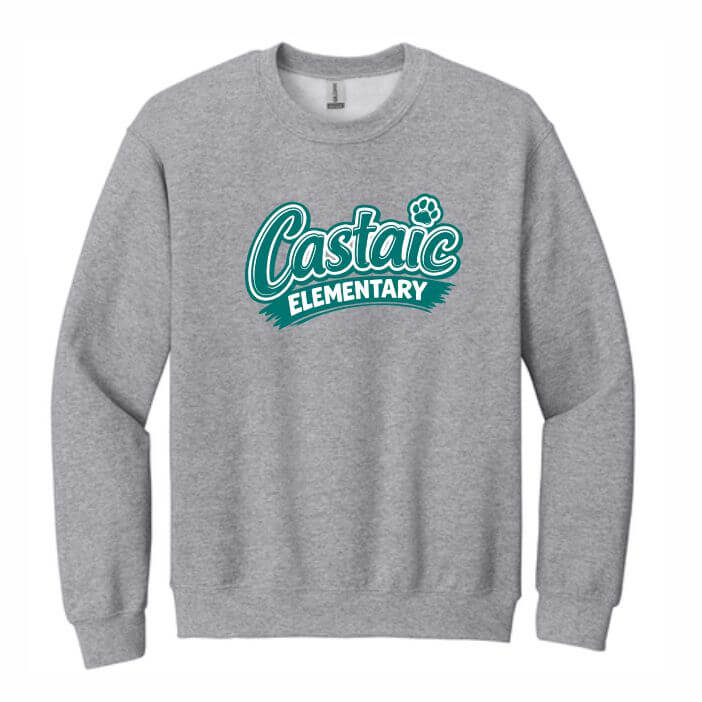 grey crewneck sweatshirt