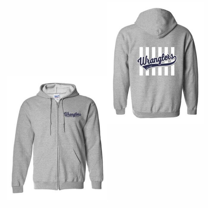 grey zipper sweatshirt