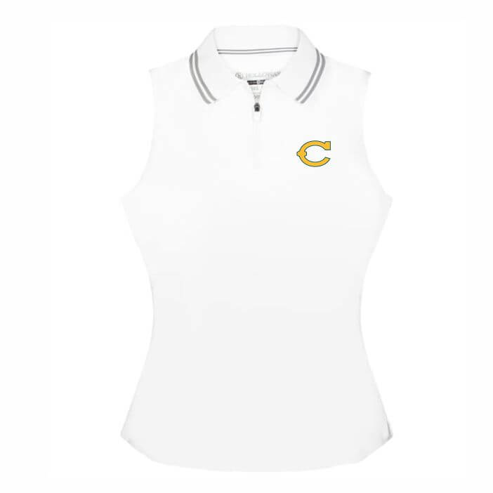 women sleeveless polo