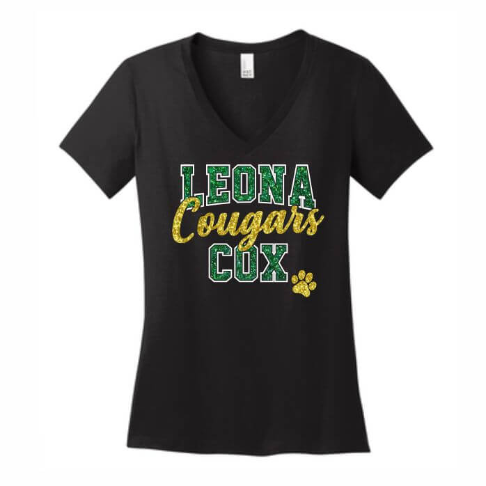 Art 1 lady vneck glitter