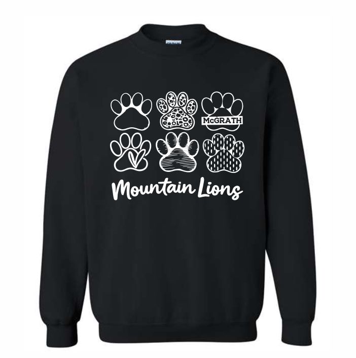 Black crewneck sweatshirt