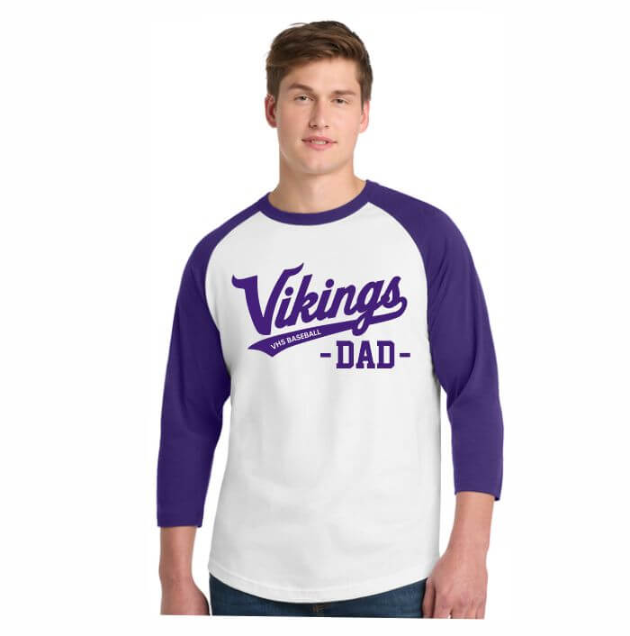 Dad white baseball tee front