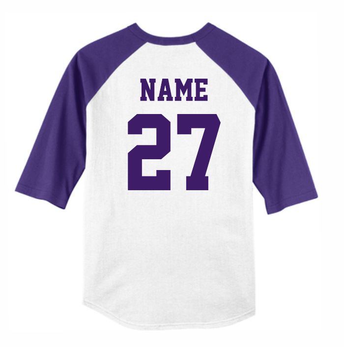White baseball tee back