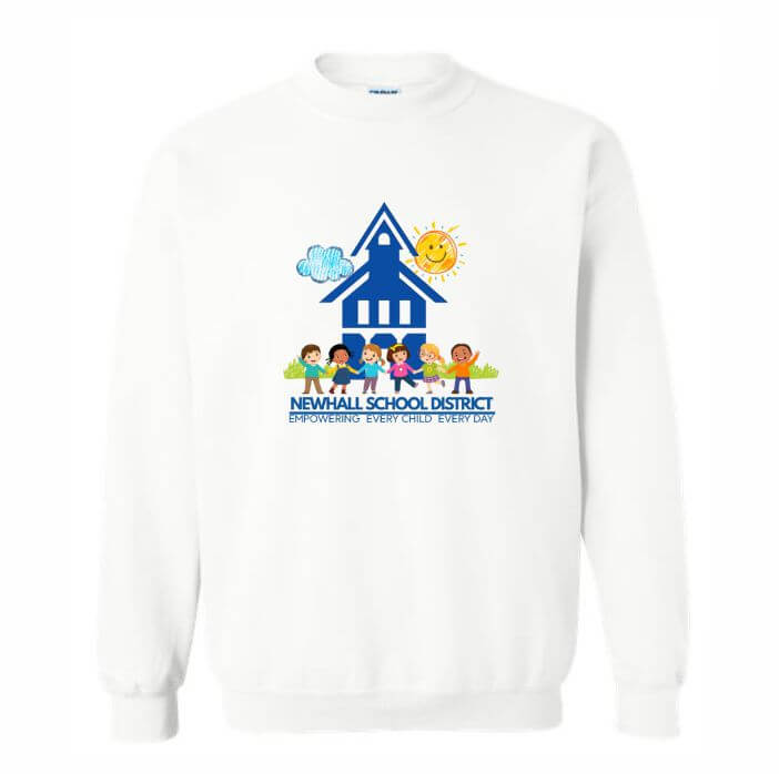 White crewneck sweatshirt