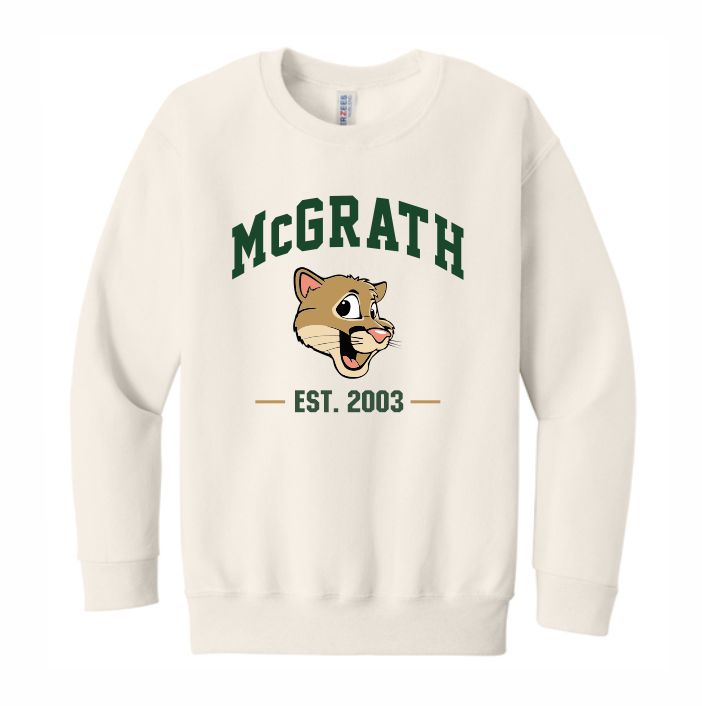 cream crewneck sweatshirt
