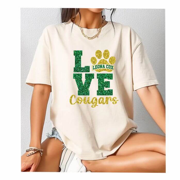 love glitter tshirt