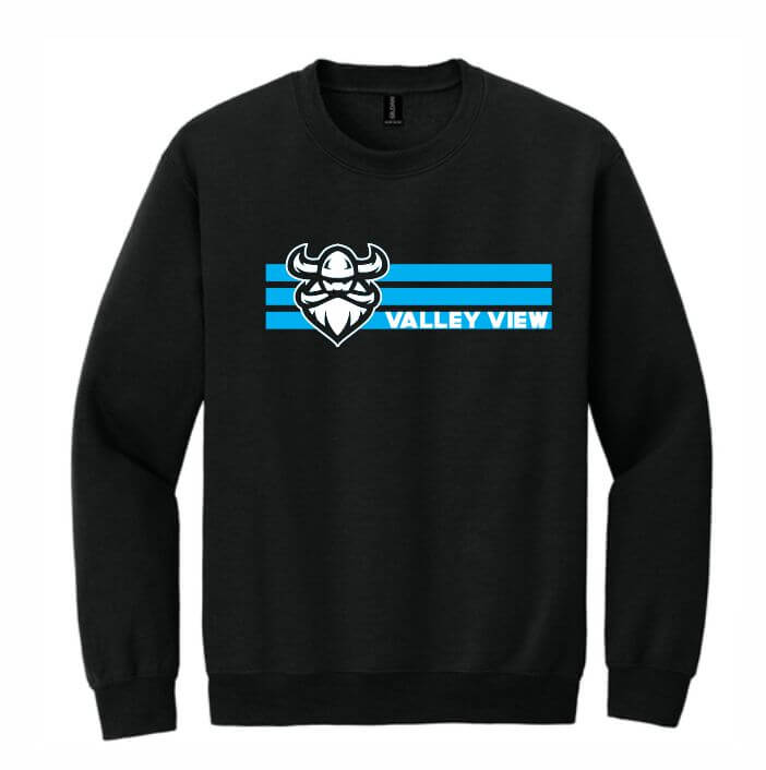 stripe black crewneck sweatshirt