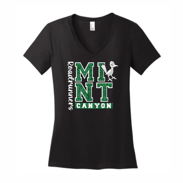 glitter lady vneck
