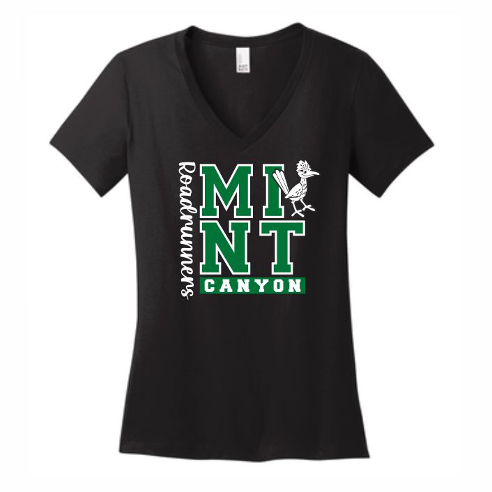 lady vneck print