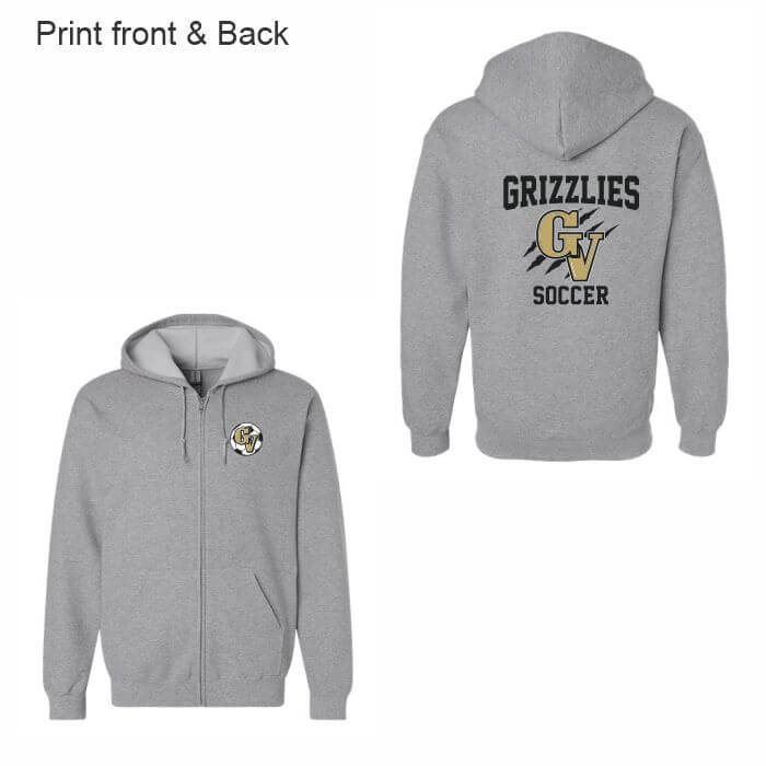 Grey zipepr